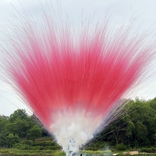 Дневной веерный салют Piroff СУ0305012 Лапша, Pink smoke mine (Z) (1,2